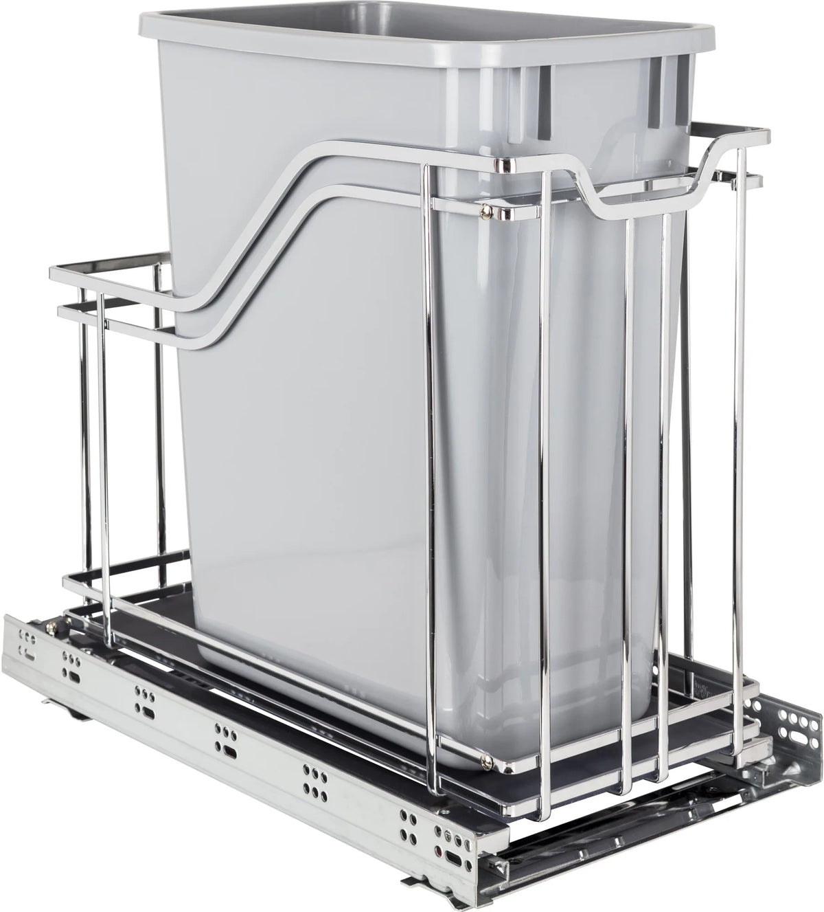 Single 35 Quart STORAGE WITH STYLE® Metal Soft-close Trashcan Pullout