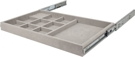 Jewelry Trays Grey Felt 10-Compartment Jewelry Organizer Drawer JD1-24R-GR