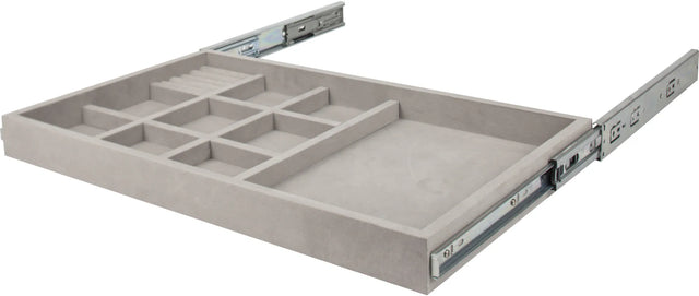Jewelry Trays Grey Felt 10-Compartment Jewelry Organizer Drawer JD1-24R-GR