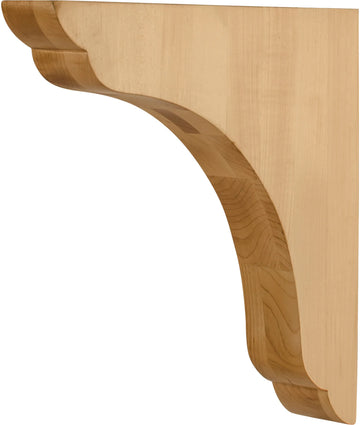 1-3/4'' W x 10'' D x 10-1/16'' H White Birch Scalloped End Corbel COR46-4-WB