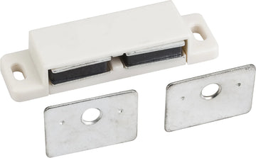 15 lb Double Magnetic Catch White/Zinc, Retail Pack 50621-R