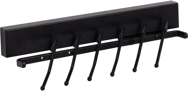 Tie, Belt, & Pant Organizers Matte Black 12'' Tie Rack 295T-MB