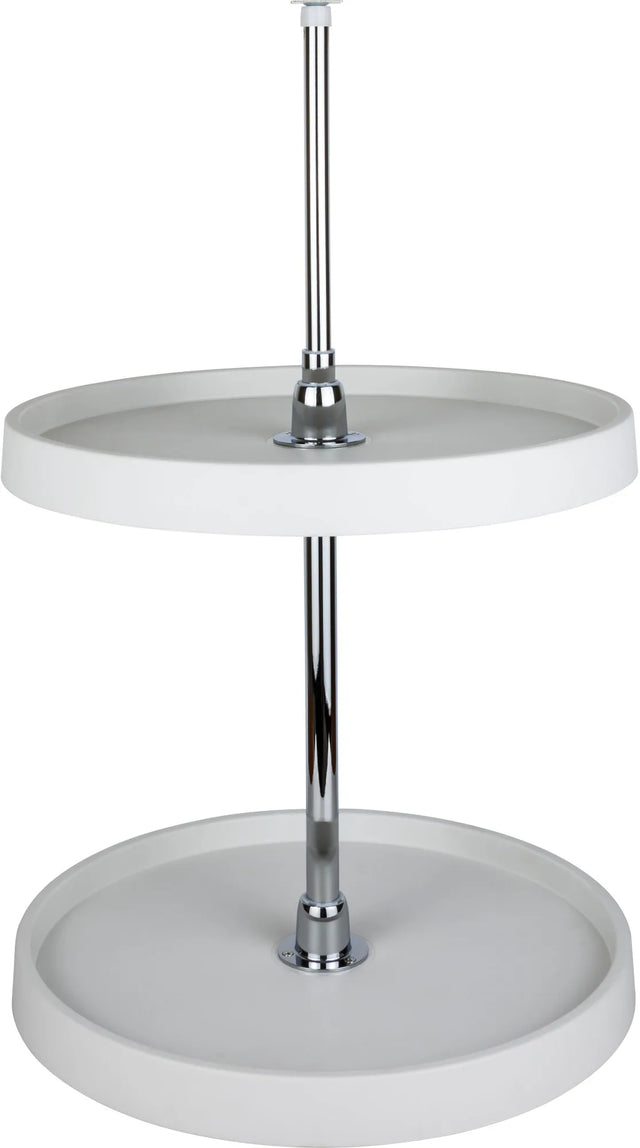 LazySusans 28'' Round Two-Shelf Plastic Lazy Susan Set with Chrome Hubs PLSMR28