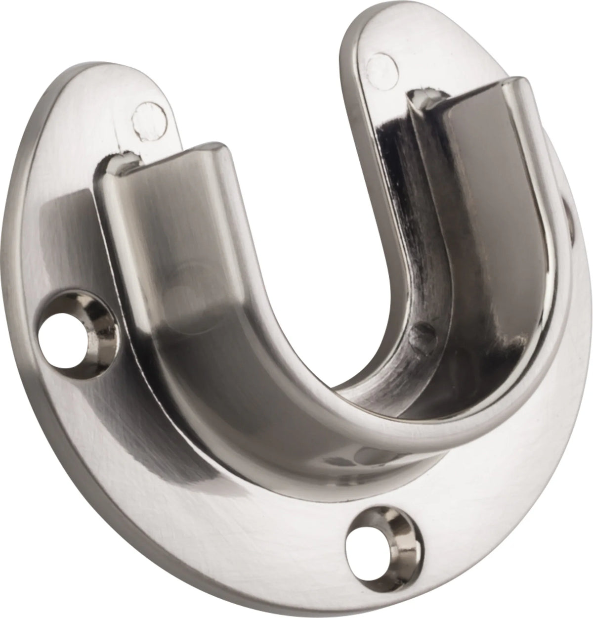 Closet Rod Brackets Satin Nickel Open Screw-In Mounting Bracket for 1-5/16'' Round Closet Rods M7350-SN