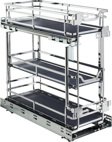 8'' STORAGE WITH STYLE® Metal''No Wiggle'' Under Drawer Soft-close Base Pullout