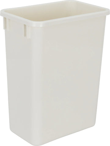 Waste Solution - Cans and Lids Box of 4 White 35 Quart Plastic Waste Containers CAN-35W-4