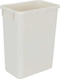 Waste Solution-Wood Top Mount Double White 35 Quart Top-Mount Trashcan Pullout for 15'' Opening CAN-TMD1535W-K