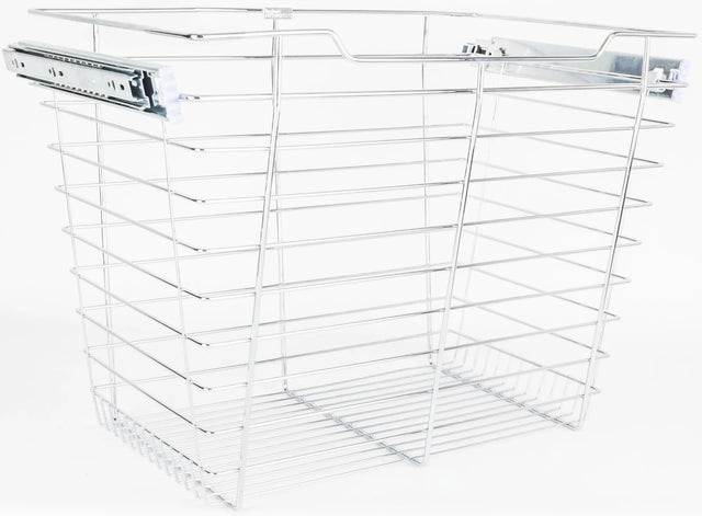 Pullout Closet Baskets Chrome Closet Pullout Basket with Slides 16''D x 23''W x 17''H POB1-162317CH