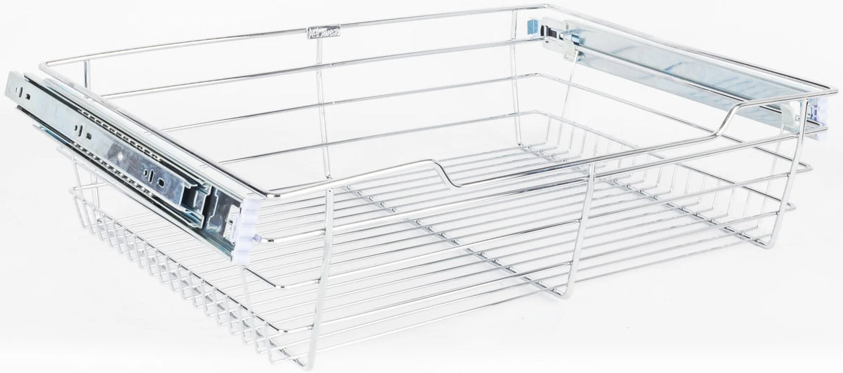 Pullout Closet Baskets Closet Pullout Basket with Slides 16''D x 17''W x 6''H