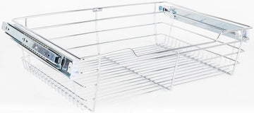 Pullout Closet Baskets Closet Pullout Basket with Slides 16''D x 17''W x 6''H