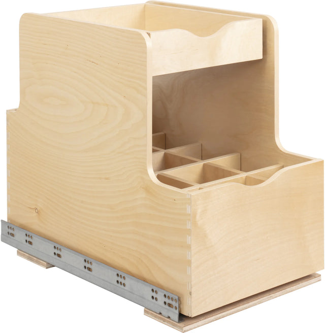 SpecialtyRollouts 15'' Wood Double Drawer Bottle Rollout ROBTD15-WB