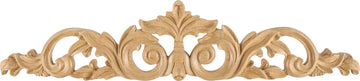 20'' W x 3/4'' D x 4-1/4'' H Alder Acanthus Onlay ONL-02-20ALD