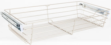 Pullout Closet Baskets Closet Pullout Basket with Slides 14''D x 23''W x 6''H