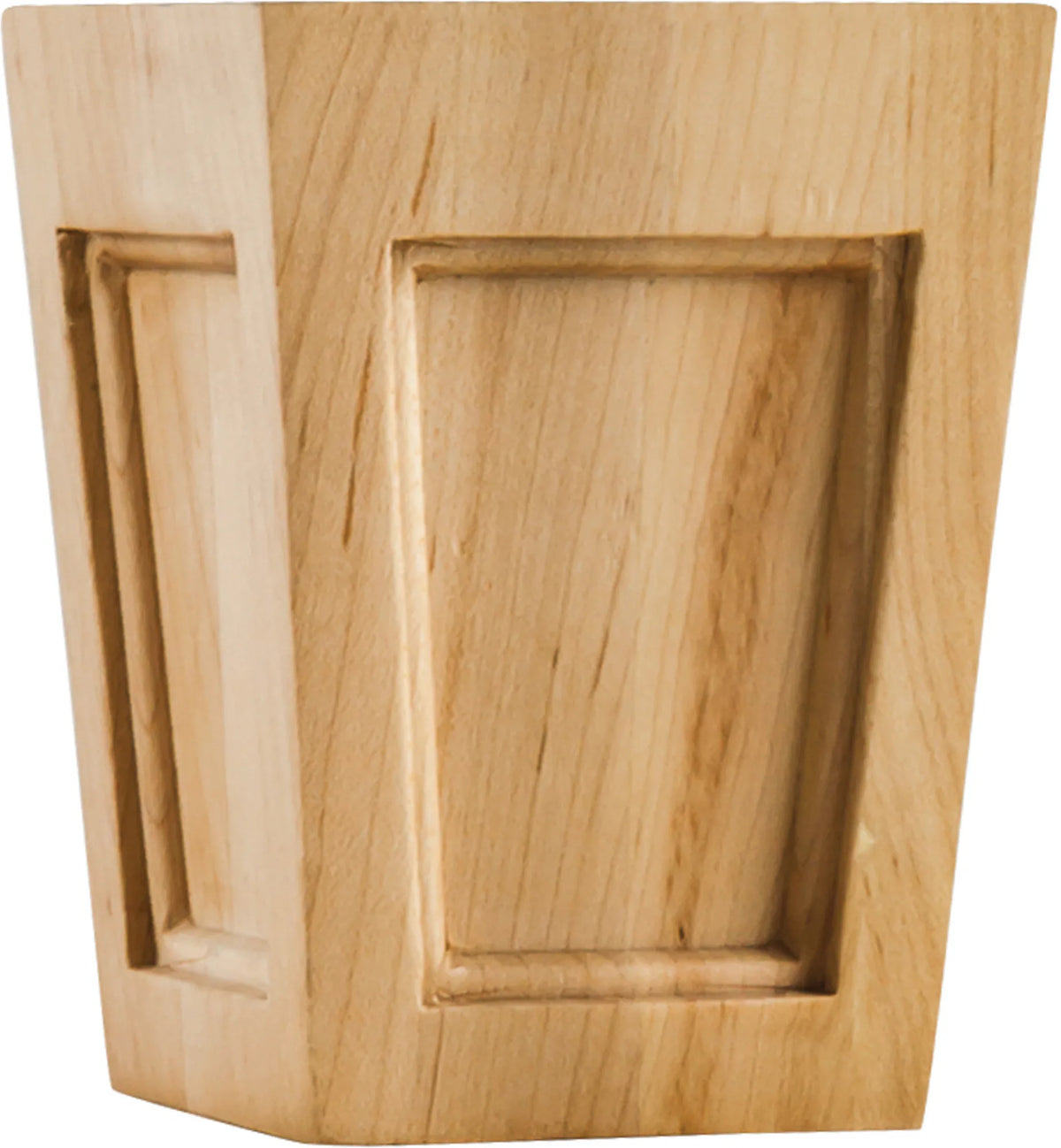 3-1/2'' W x 3-1/2'' D x 4-1/2'' H Alder Mission Bun Foot BF40ALD
