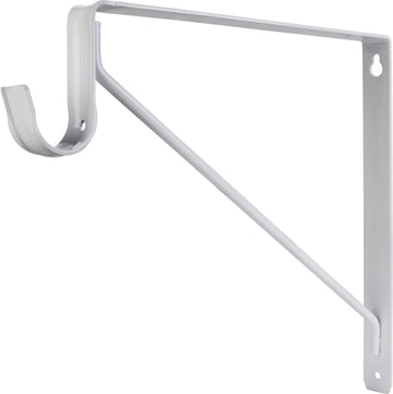 Closet Rod Brackets White Shelf Bracket with Rod Support for 1-5/16'' Round Closet Rods 1516WH
