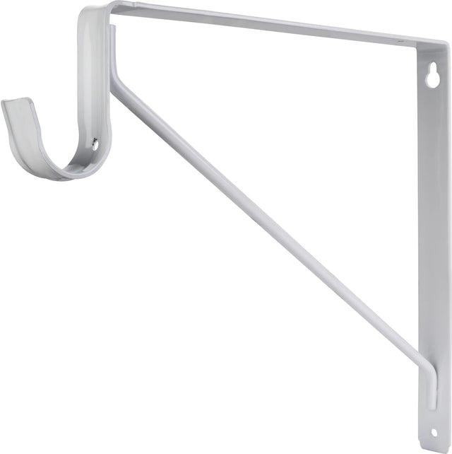 Closet Rod Brackets White Shelf Bracket with Rod Support for 1-5/16'' Round Closet Rods 1516WH