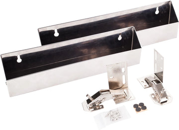 11-Min Organizers 11-11/16'' Slim Depth Stainless Steel Tip-Out Tray Kit for Sink Front TOSS11S-R