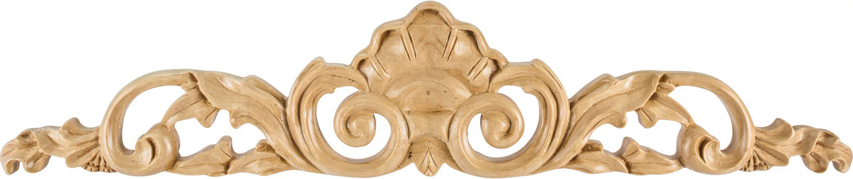 24'' W x 3/4'' D x 5'' H Hand Carved Cherry Shell Onlay ONL-01-24CH