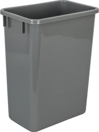 Waste Solution-Wood Top Mount Single Grey 35 Quart Top-Mount Trashcan Pullout for 15'' Opening CAN-TMS1535G-K