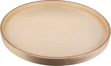 LazySusans 24'' Round Banded Wood Lazy Susan Shelf with Swivel BLSR24-S