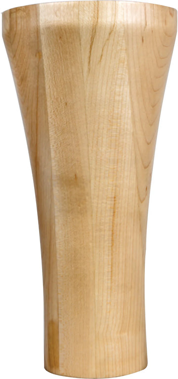 4'' W x 4'' D x 8'' H White Birch Contemporary Cove Bun Foot BF16-3-8-WB