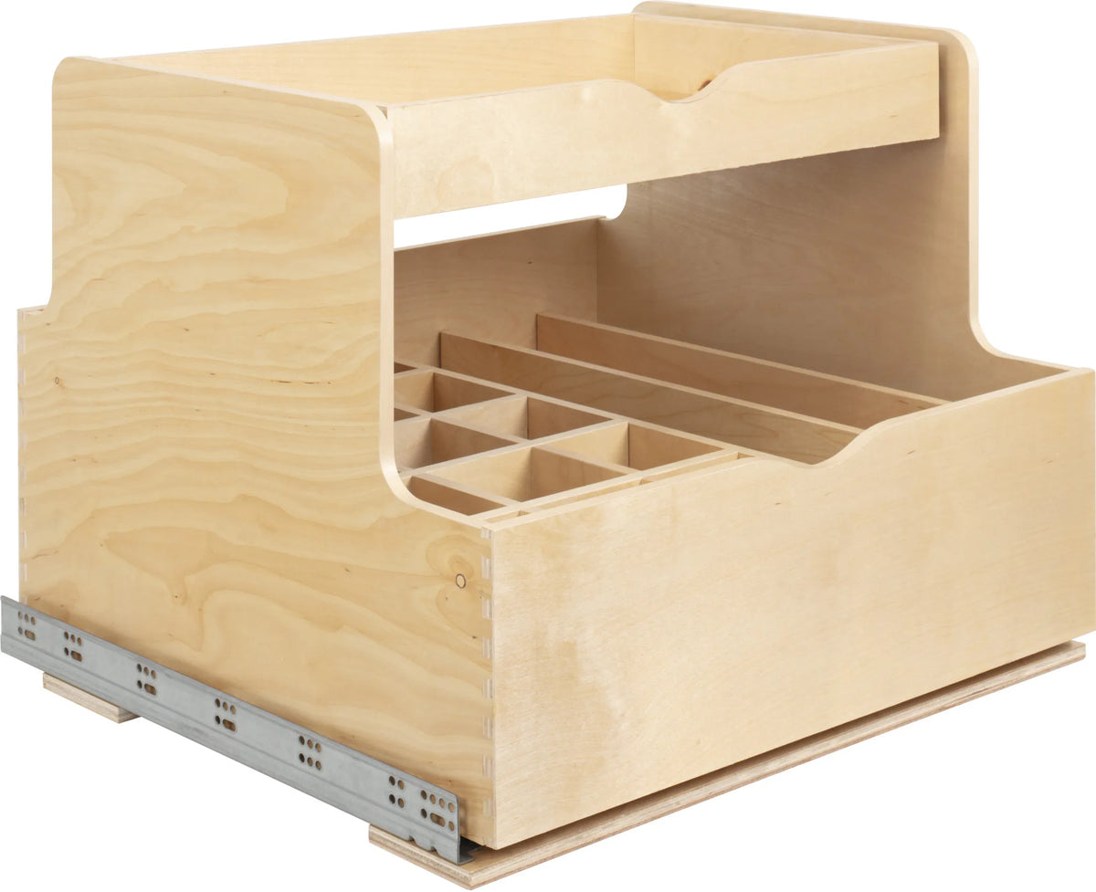 SpecialtyRollouts 27'' Wood Double Drawer Bottle Rollout ROBTD27-WB