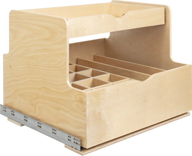 SpecialtyRollouts 27'' Wood Double Drawer Bottle Rollout ROBTD27-WB