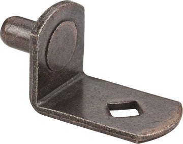 Antique Copper 5 mm Pin Angled Shelf Support with 3/4'' Arm and Diamond Hole - (1000 pieces per pack) 1710AC