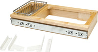 Waste Solution-Wood Top Mount Single White 50 Quart Top-Mount Trashcan Pullout for 15'' Opening CAN-TMS1550W-K