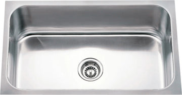 30'' L x 18'' W x 9'' D Undermount 18 Gauge Stainless Steel Single Bowl Sink 868