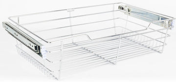 Pullout Closet Baskets Closet Pullout Basket with Slides 16''D x 29''W x 6''H