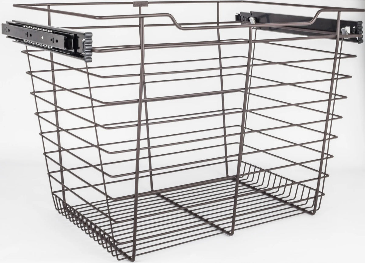 Pullout Closet Baskets Closet Pullout Basket with Slides 14''D x 23''W x 17''H