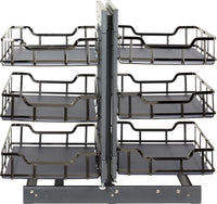 18'' Black Nickel STORAGE WITH STYLE® Full-Height Blind Corner Organizer SWS-BCFH18BN