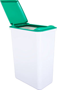 Waste Solution - Cans and Lids Box of 4 White 35 Quart Plastic Waste Containers CAN-35W-4