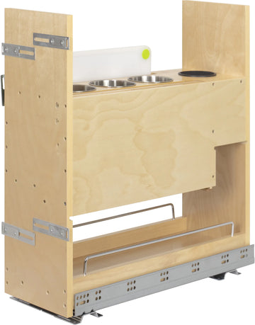 No Wiggle Pullouts 8''''No Wiggle'' Magnetic Knife Organizer Soft-close Pullout KBPO-8SC
