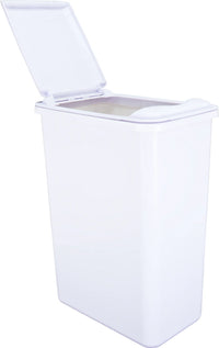 Waste Solution - Cans and Lids Box of 4 White 35 Quart Plastic Waste Containers CAN-35W-4