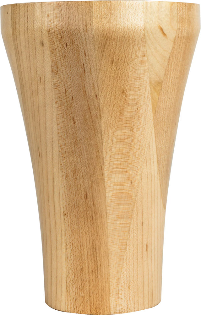 4'' W x 4'' D x 6'' H Rubberwood Contemporary Cove Bun Foot BF16-3-6-RW