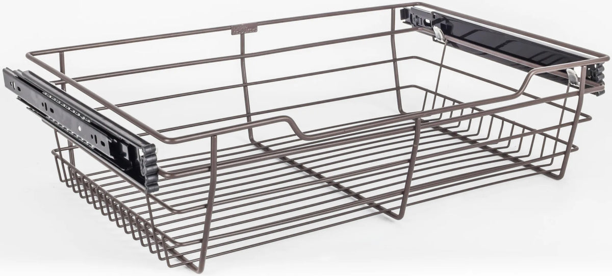 Pullout Closet Baskets Closet Pullout Basket with Slides 16''D x 23''W x 6''H