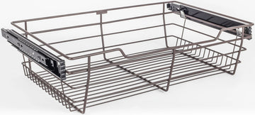 Pullout Closet Baskets Closet Pullout Basket with Slides 16''D x 23''W x 6''H