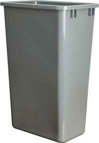 Waste Solution - Cans and Lids Box of 4 Grey 50 Quart Plastic Waste Containers CAN-50GRY-4