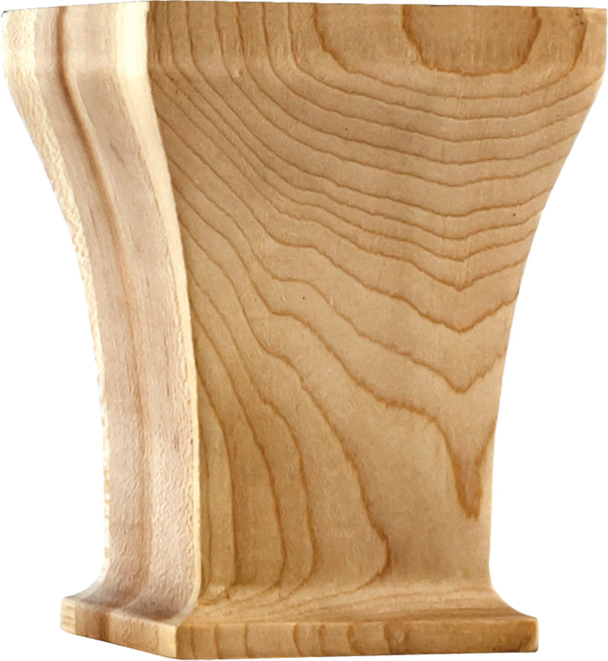 3-1/2'' W x 3-1/2'' D x 4-1/2'' H Alder Greek Bun Foot BF41ALD