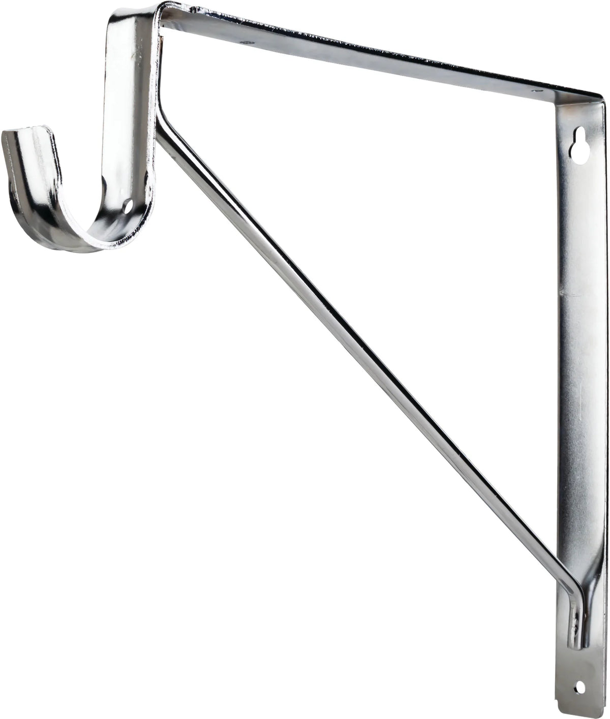 Closet Rod Brackets Chrome Shelf Bracket with Rod Support for 1-5/16'' Round Closet Rods 1516CH
