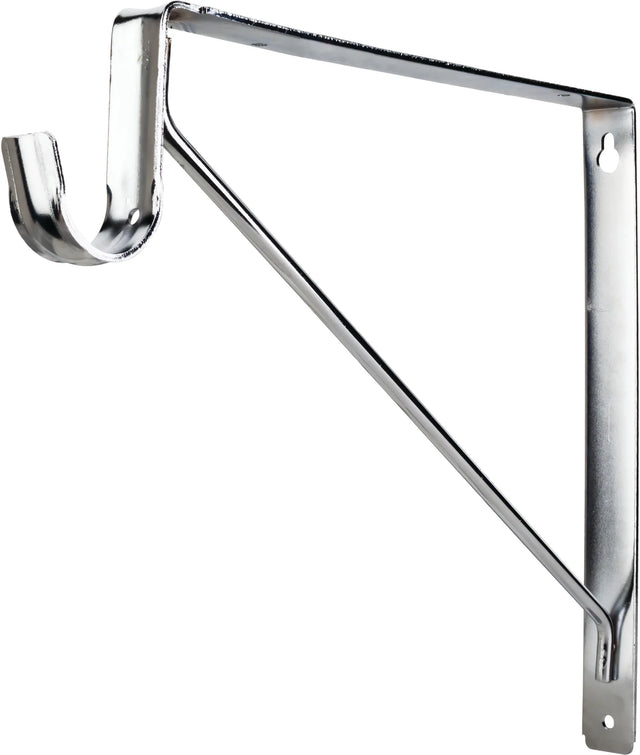 Closet Rod Brackets Chrome Shelf Bracket with Rod Support for 1-5/16'' Round Closet Rods 1516CH