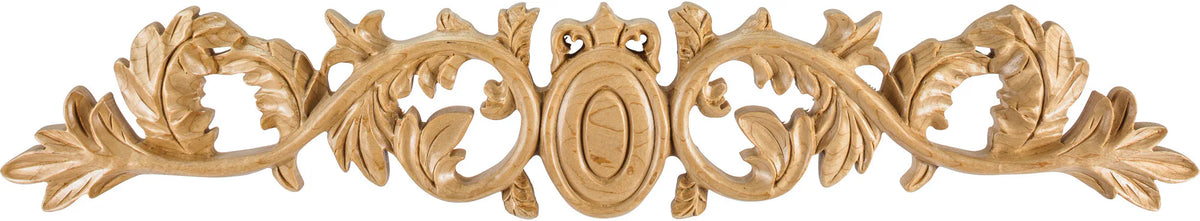 19-15/16'' W x 3/4'' D x 3-5/8'' H Maple Acanthus & Egg Onlay ONL-09-20MP