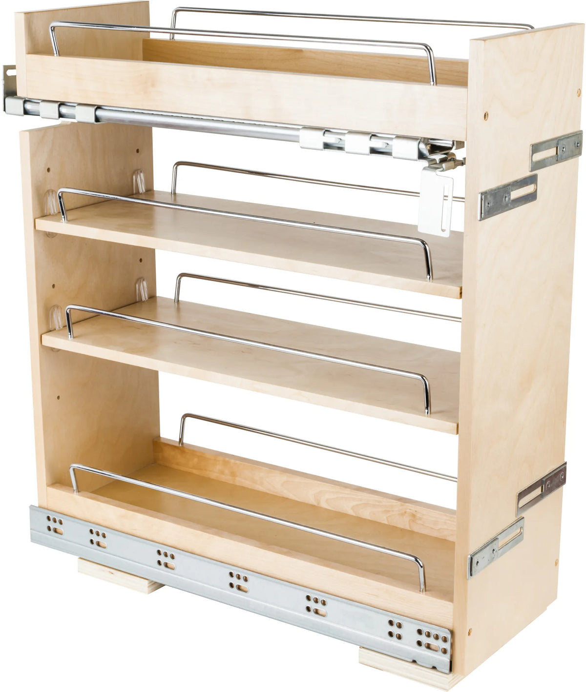 No Wiggle Pullouts 8''''No Wiggle'' Base Cabinet Soft-close Pullout BPO2-8SC