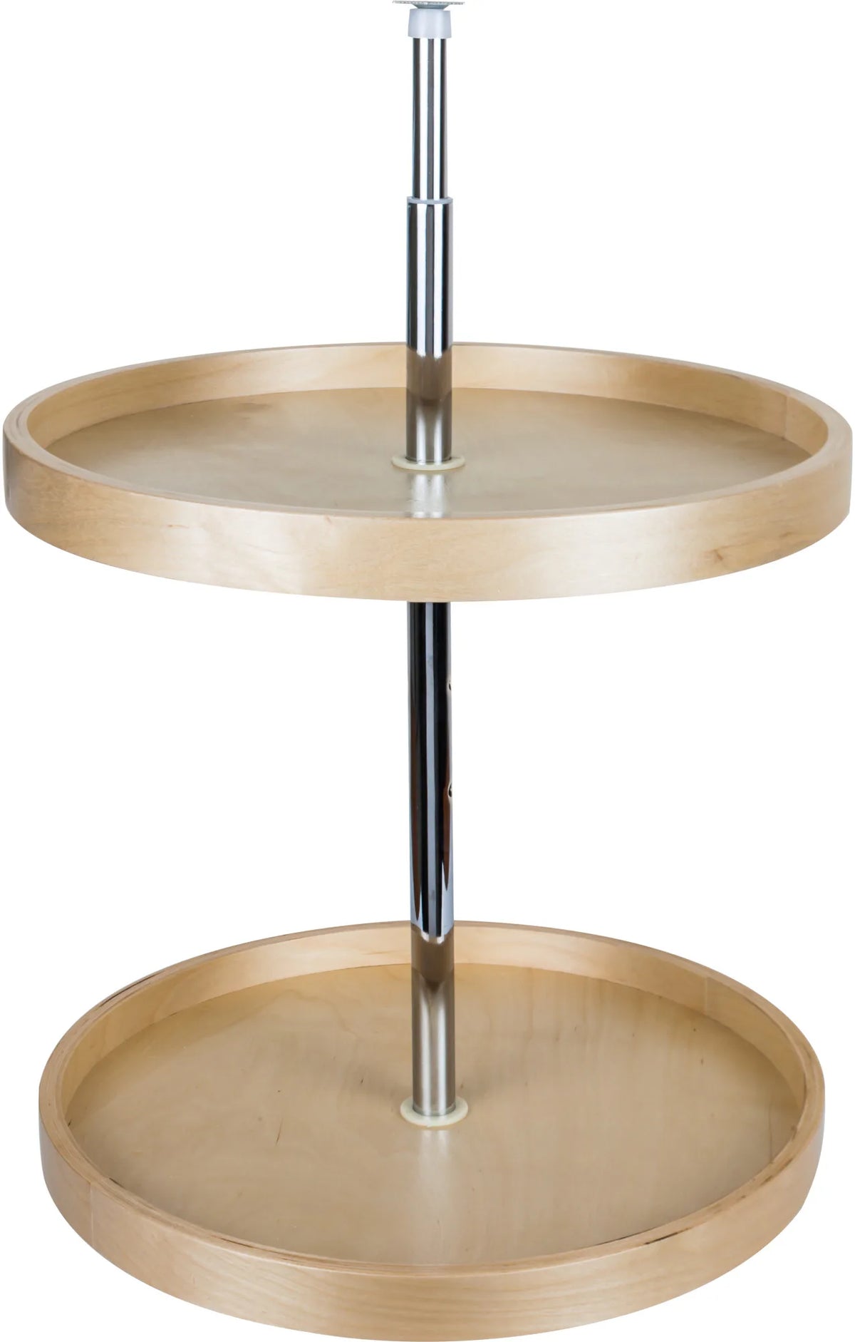 LazySusans 28'' Round Two-Shelf Banded Wood Lazy Susan Set BLSR228-SET