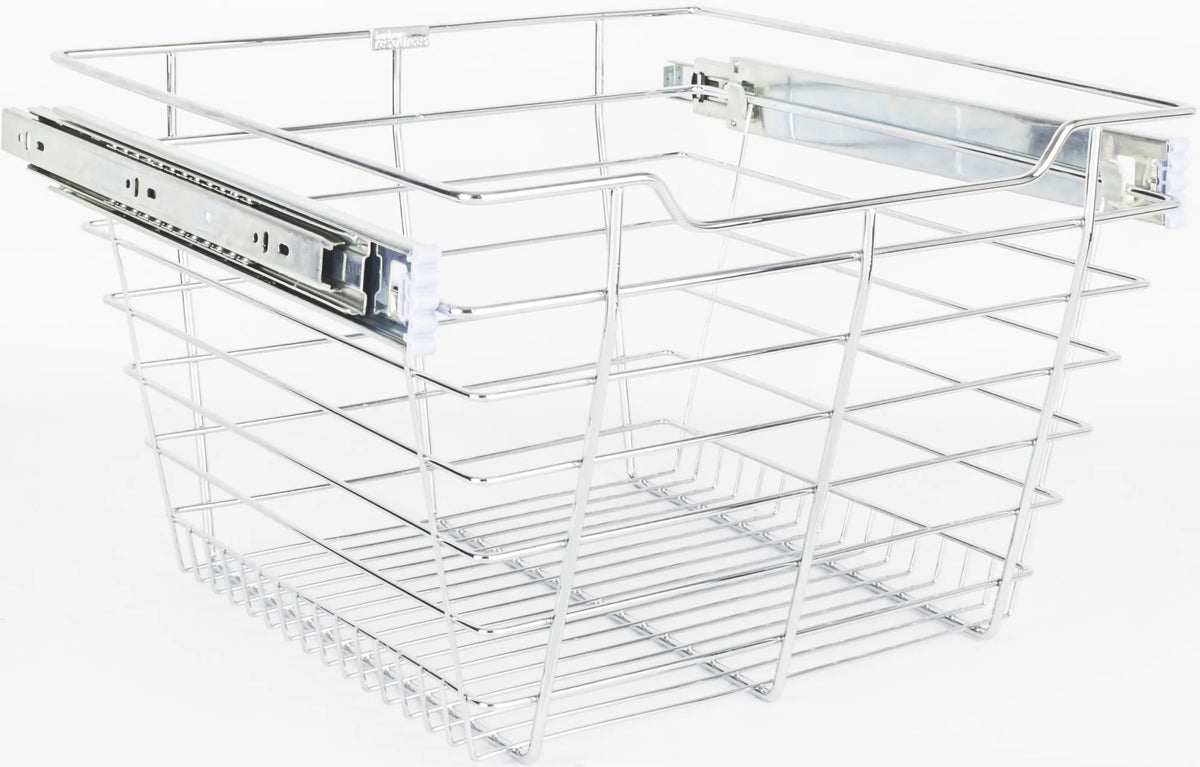 Pullout Closet Baskets Closet Pullout Basket with Slides 16''D x 17''W x 11''H