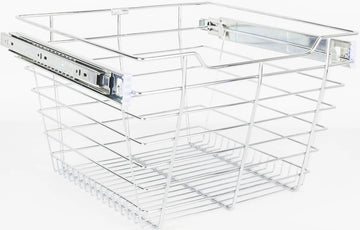 Pullout Closet Baskets Closet Pullout Basket with Slides 16''D x 17''W x 11''H