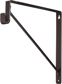 Closet Rod Brackets Shelf Bracket with Rod Support for Oval Closet Rods