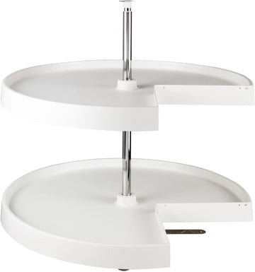 LazySusans 28'' Pie-Cut Two-Shelf Plastic Lazy Susan Set PLSP28